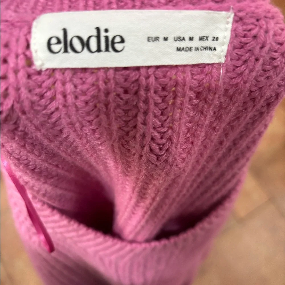 Elodie Vibrant Pink Crew Neck Sweater - Picture 2 of 5